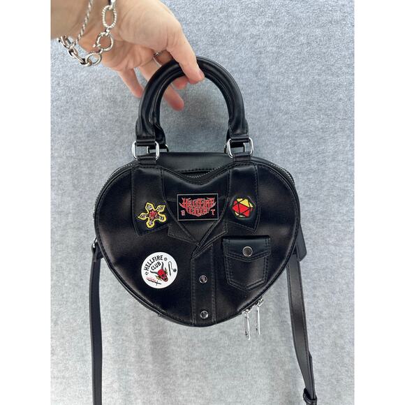 Bioworld Stanger Things HellFire Club Heart Shaped Crossbody Purse Grunge RARE - Picture 1 of 11